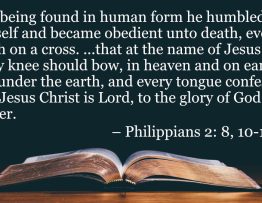 Your Daily Bible Verses — Philippians 2:8,10 11
