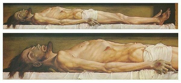 640px The Body Of The Dead Christ In The Tomb And A Detail By Hans Holbein The Younger